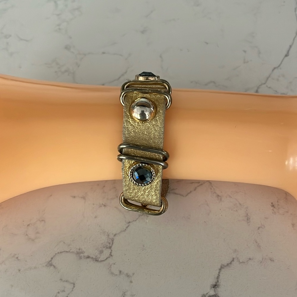 Cuff Faux Leather Adjustable Strap Bracelet